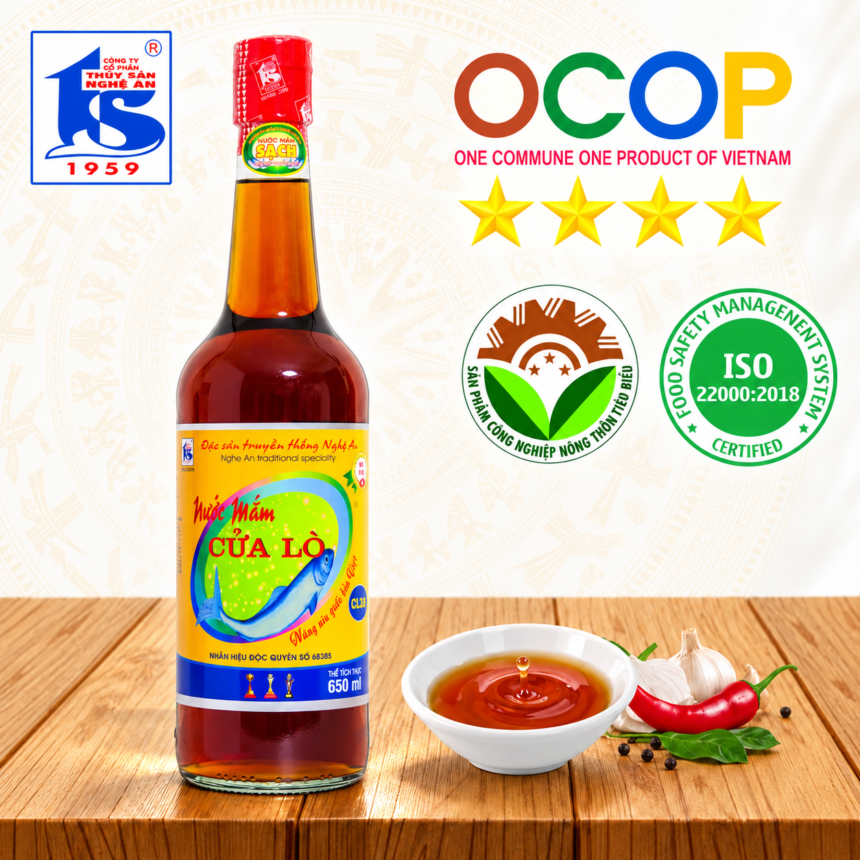 Nước mắm Cửa Lò CL38 - 650 ml